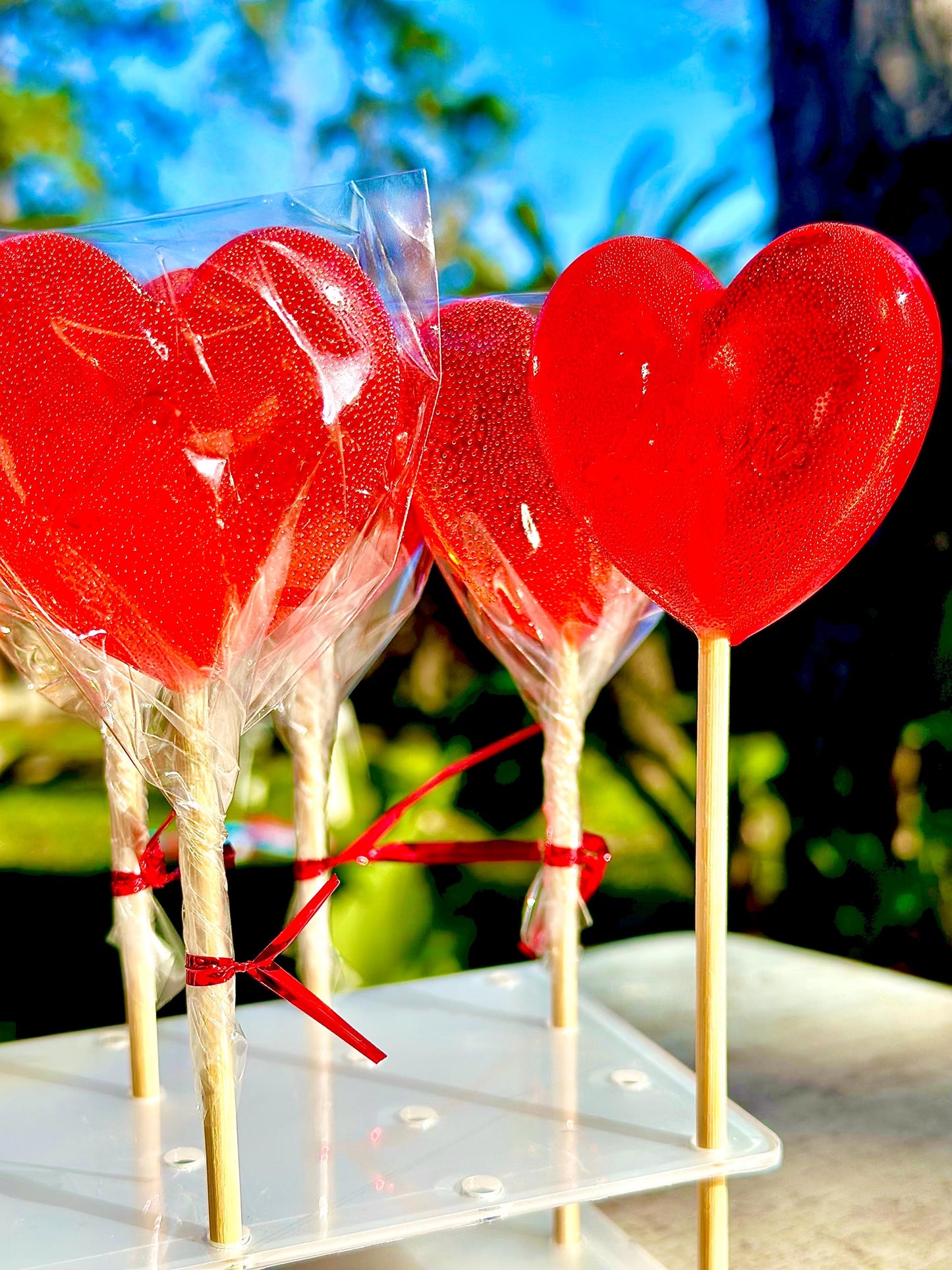 Heart Lollipops 2×2 in, Minimum Order 25+, Party Favor Candy for Events