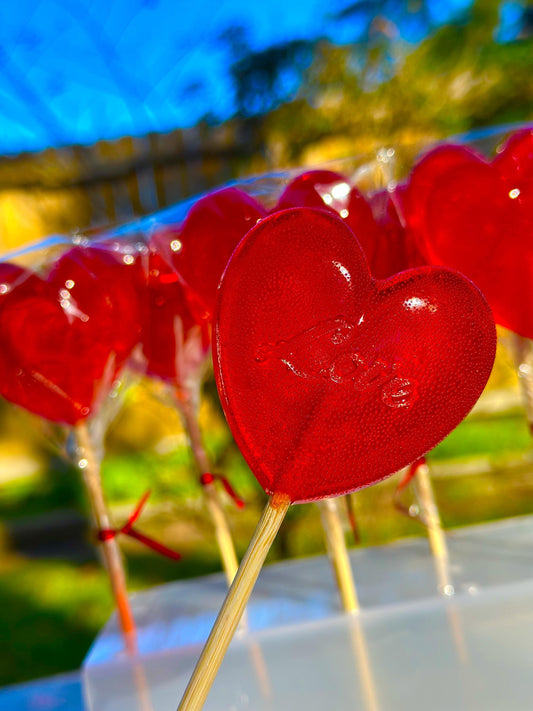 Heart Lollipops 2×2 in, Minimum Order 25+, Party Favor Candy for Events