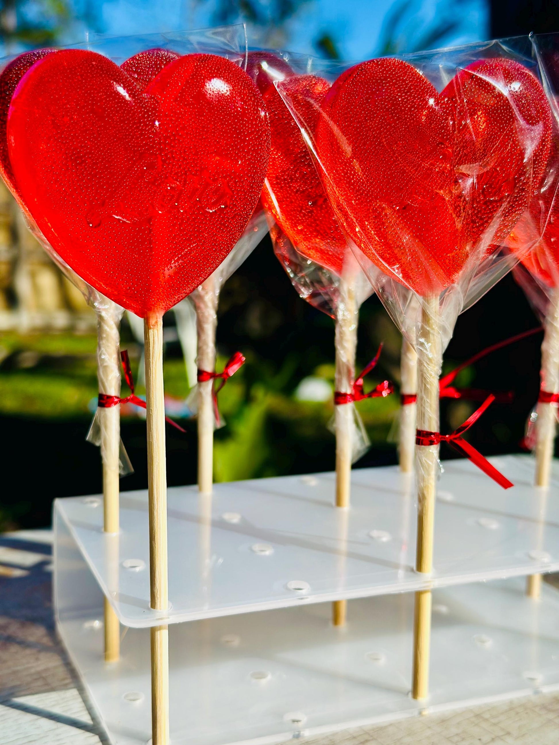 Heart Lollipops 2×2 in, Minimum Order 25+, Party Favor Candy for Events