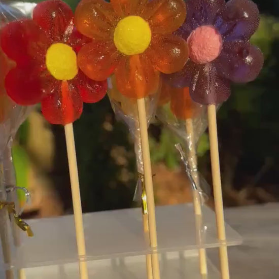 Flower Lollipops: Handmade Party Favors, Natural Flavors