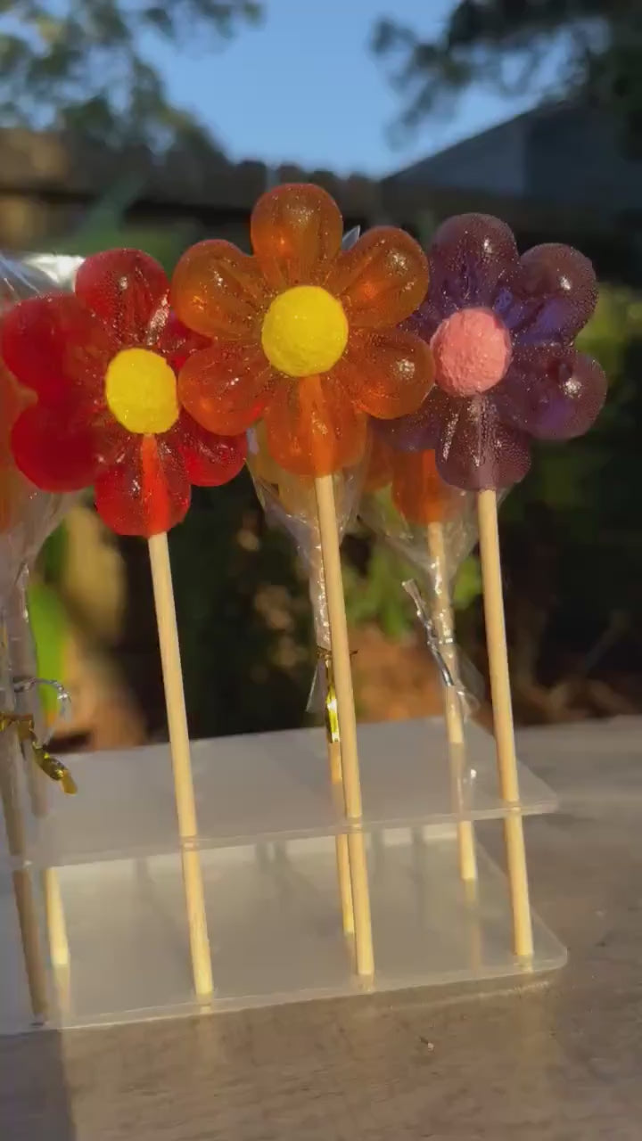 Flower Lollipops: Handmade Party Favors, Natural Flavors